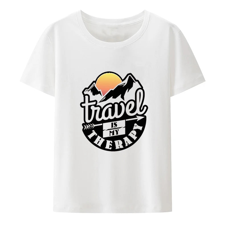 The Venturio "Travel Is My Therapy" T-Shirt – Casual Summer Tee