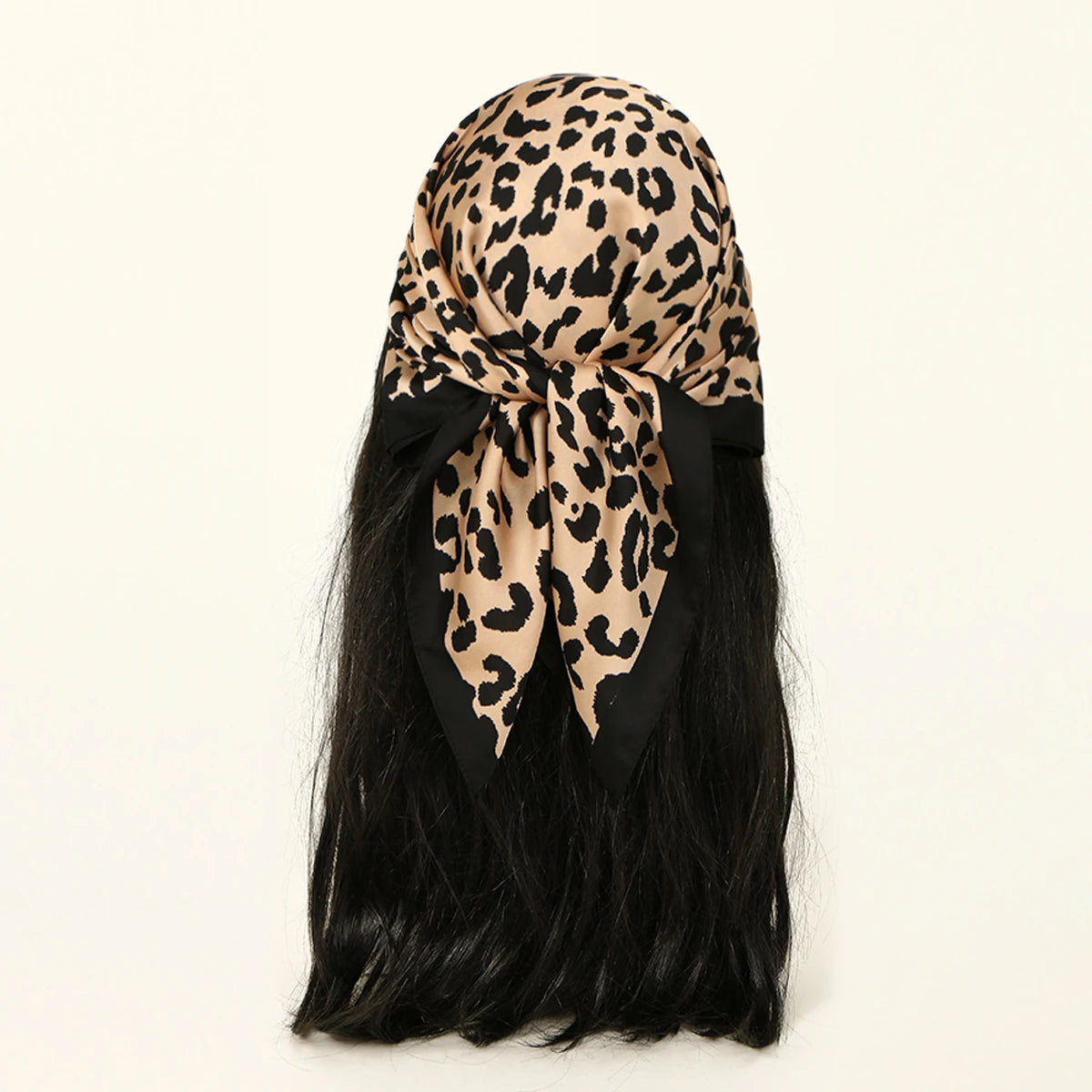 Leopard Print Square Scarf; Elegant, Versatile & Effortlessly Stylish