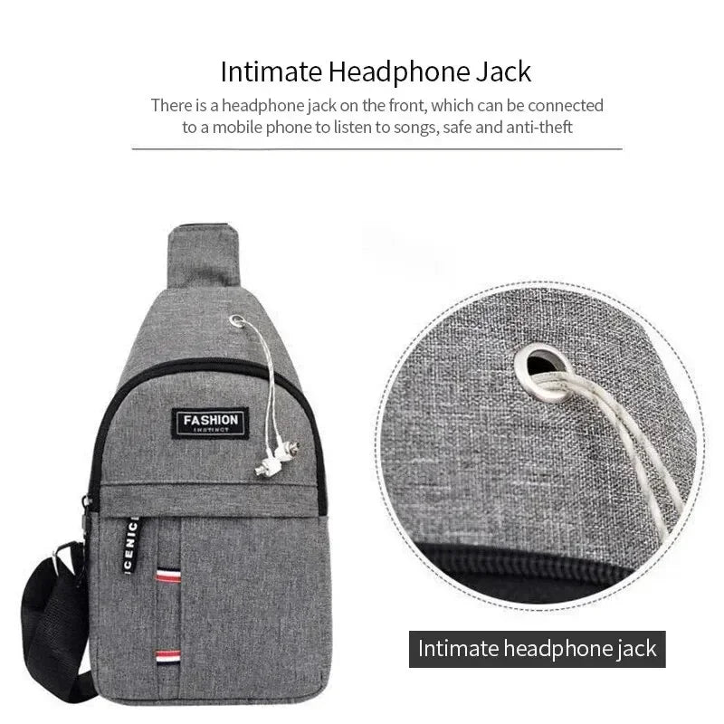 Men’s Waterproof Shoulder Bag; Large Capacity, Secure & Built for Movement. Great for Travellers