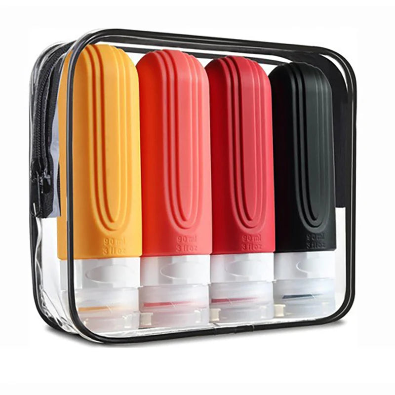 The Venturio Travel Bottles for Toiletries: 100ml Leak-Proof Refillable Set