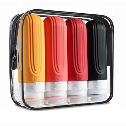 The Venturio Travel Bottles for Toiletries: 100ml Leak-Proof Refillable Set