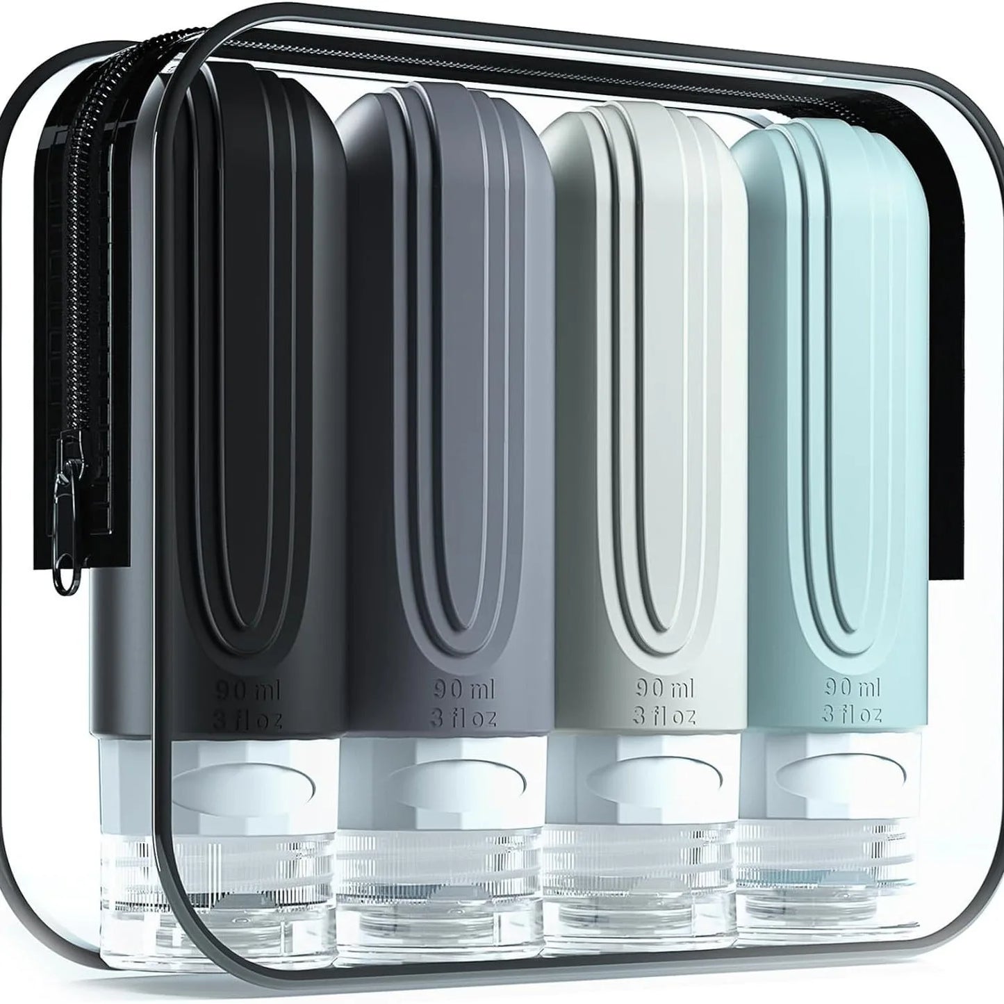 The Venturio Travel Bottles for Toiletries: 100ml Leak-Proof Refillable Set