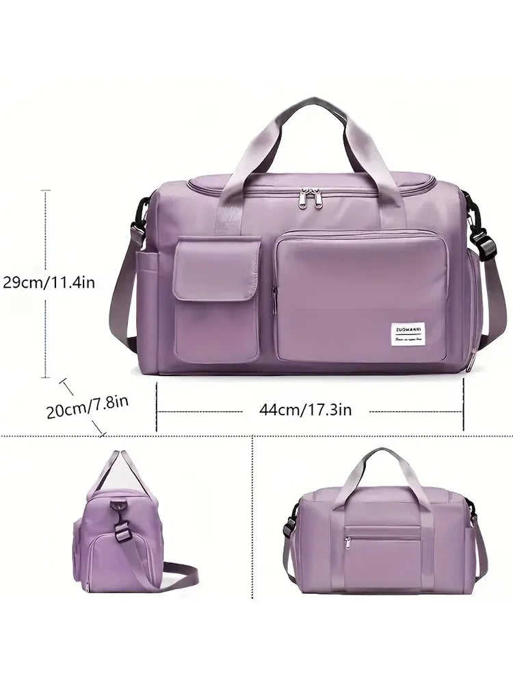 The Venturio Overnight Travel Bag: Wet/Dry Separated Tote with Shoe Pocket