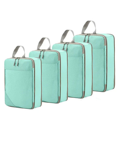 Compression Packing Cubes for Travel; Expandable Lightweight Packing Organizers for Suitcases
