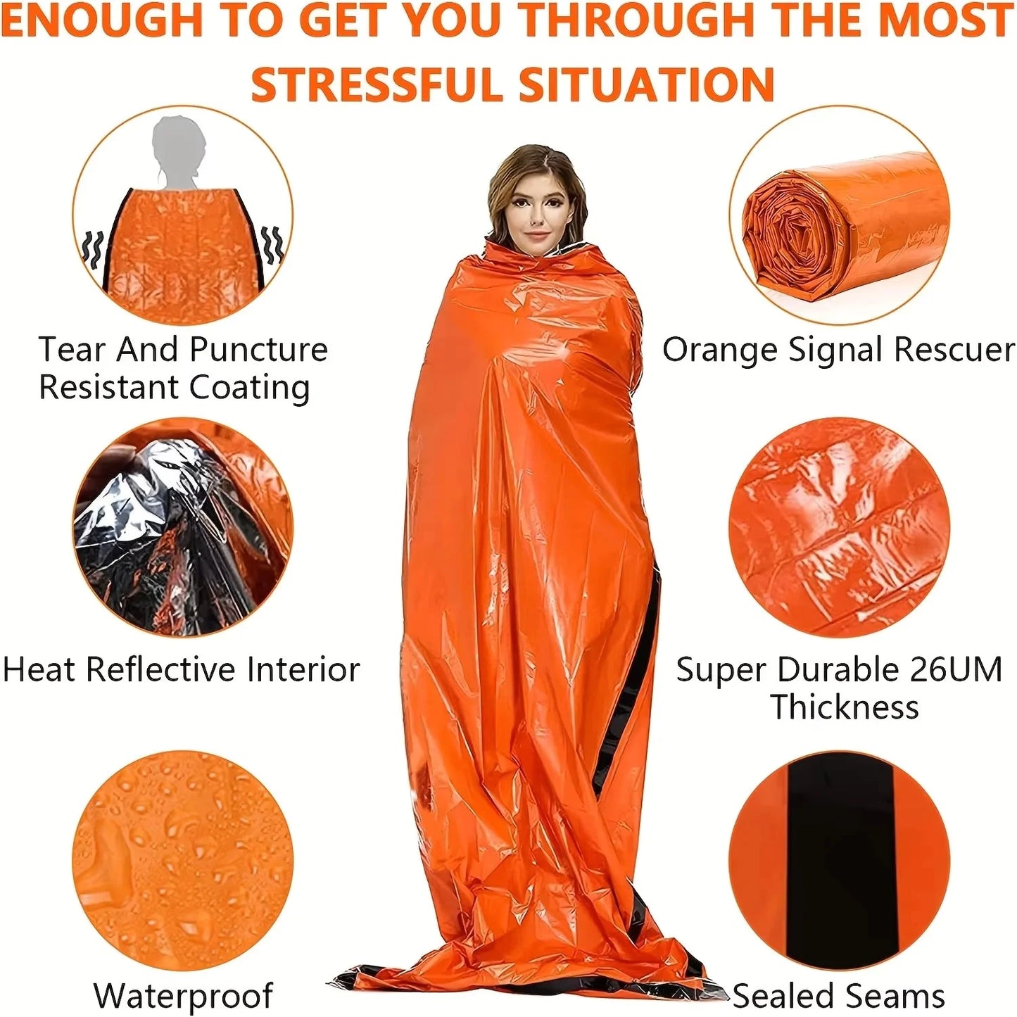Thermal Mylar Bivy Bag: Waterproof Survival Sleeping Bag for Emergencies