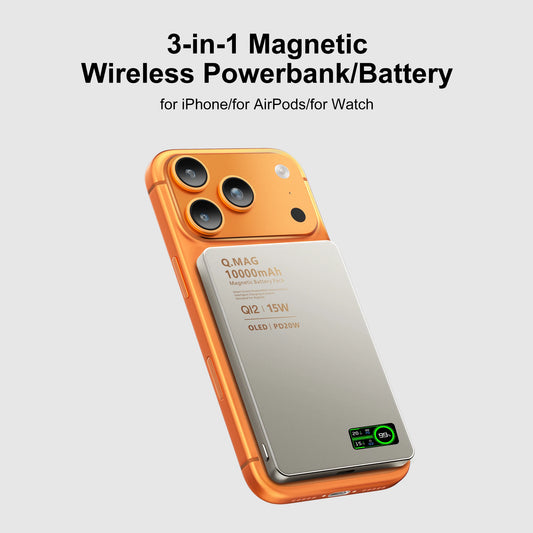 Charger: 10000mAh Magnetic Battery: Fast Qi2 Wireless Charging for Apple