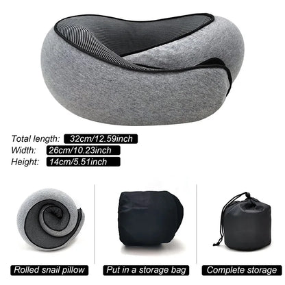 The Venturio Memory Foam Travel Pillow – Snail Design for Head & Neck Support