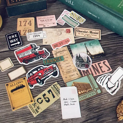My Journey Travel Stickers; Decorative Ticket Stickers for Journals & Scrapbooks