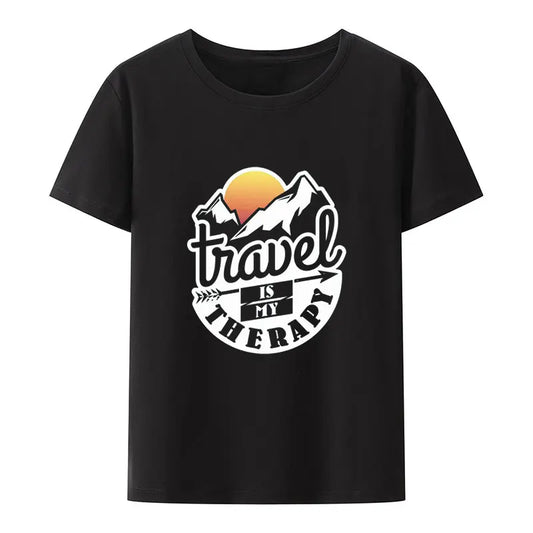 The Venturio "Travel Is My Therapy" T-Shirt – Casual Summer Tee