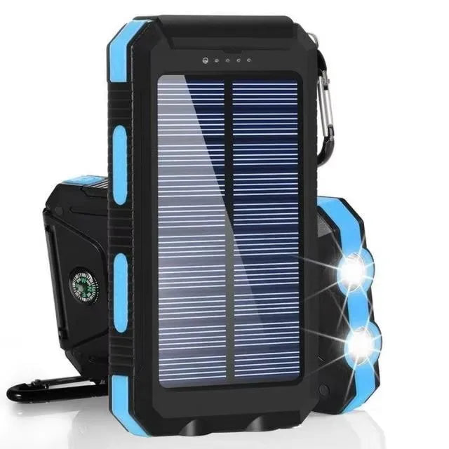 The Venturio 80000mAh Solar Power Bank – Outdoor Charger with Compass & LED