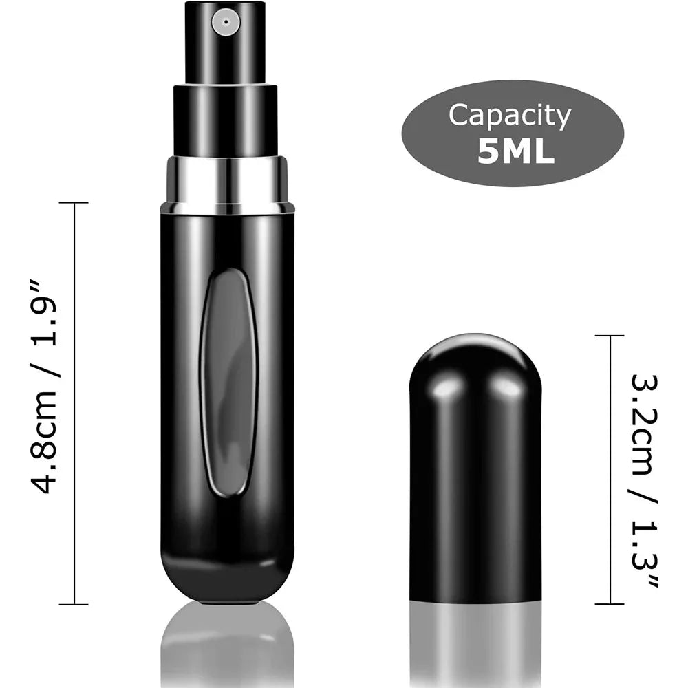 The Venturio 5ml Travel Perfume Bottle; Refillable Atomizer for Handbag & Pocket