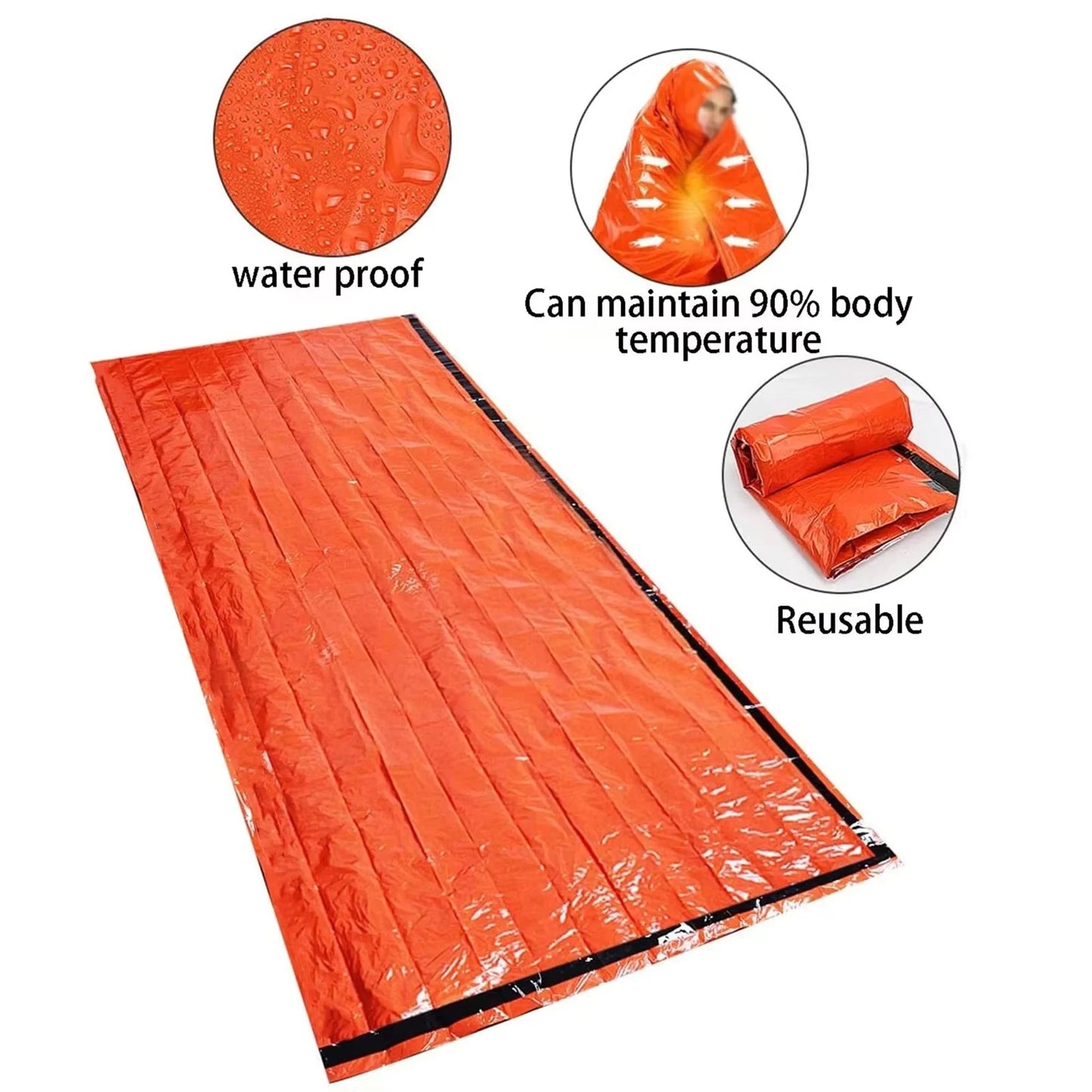 Thermal Mylar Bivy Bag: Waterproof Survival Sleeping Bag for Emergencies