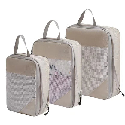 Compression Packing Cubes for Travel; Expandable Lightweight Packing Organizers for Suitcases