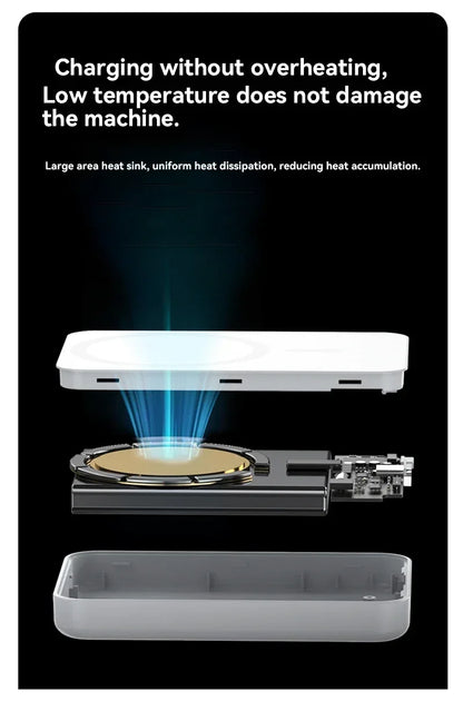 Magnetic Wireless Power Bank; Fast Charging Portable Battery