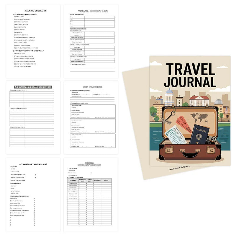 Travel Planning Digital Journal Vacation Trip Planner Itinerary Recording Budget Management and Destination Guide Handbook