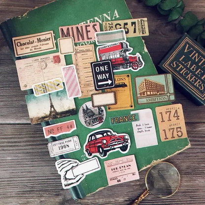 My Journey Travel Stickers; Decorative Ticket Stickers for Journals & Scrapbooks