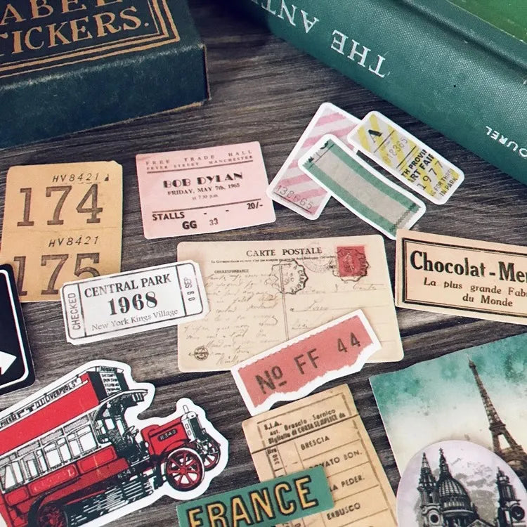 My Journey Travel Stickers; Decorative Ticket Stickers for Journals & Scrapbooks