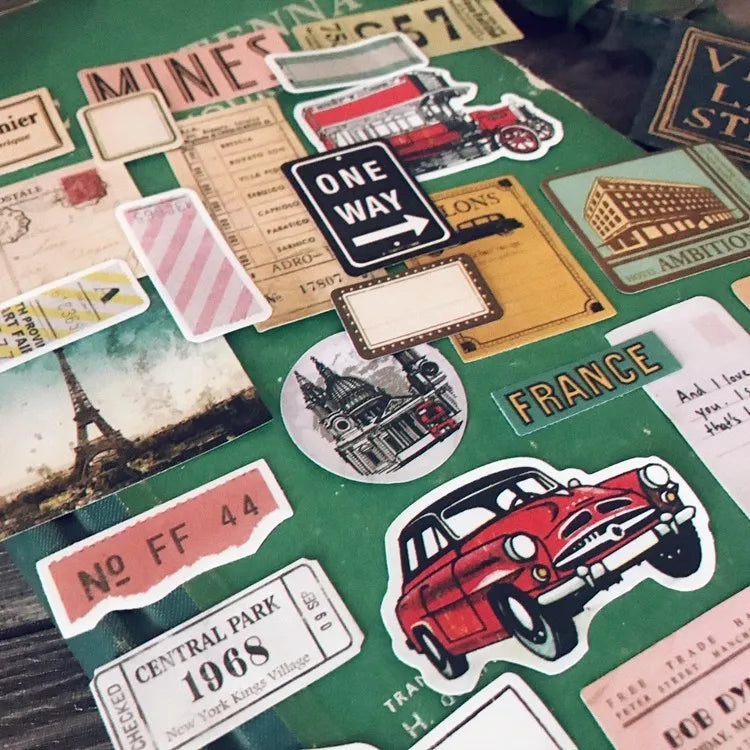 My Journey Travel Stickers; Decorative Ticket Stickers for Journals & Scrapbooks
