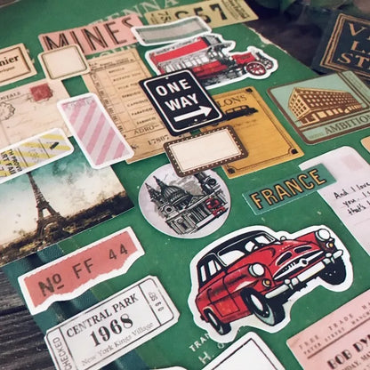 My Journey Travel Stickers; Decorative Ticket Stickers for Journals & Scrapbooks