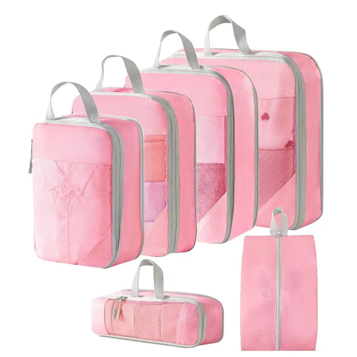 Compression Packing Cubes for Travel; Expandable Lightweight Packing Organizers for Suitcases