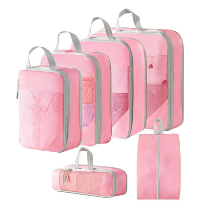 Compression Packing Cubes for Travel; Expandable Lightweight Packing Organizers for Suitcases