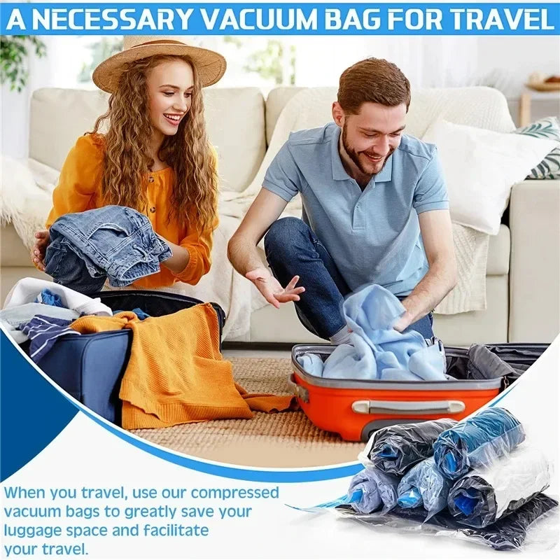 Travel Compression Bags; Pack More, Travel Smarter