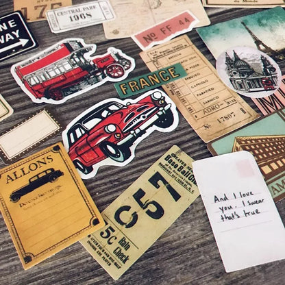 My Journey Travel Stickers; Decorative Ticket Stickers for Journals & Scrapbooks