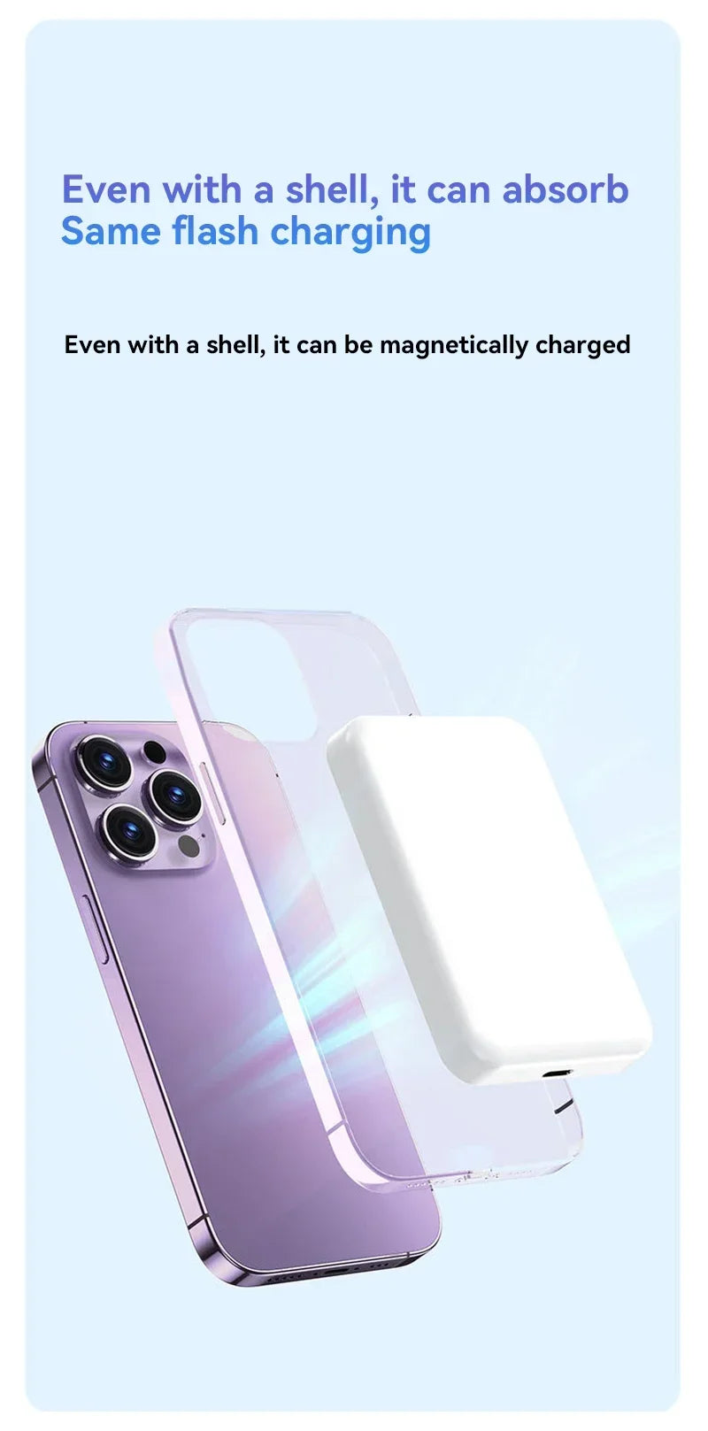 Magnetic Wireless Power Bank; Fast Charging Portable Battery