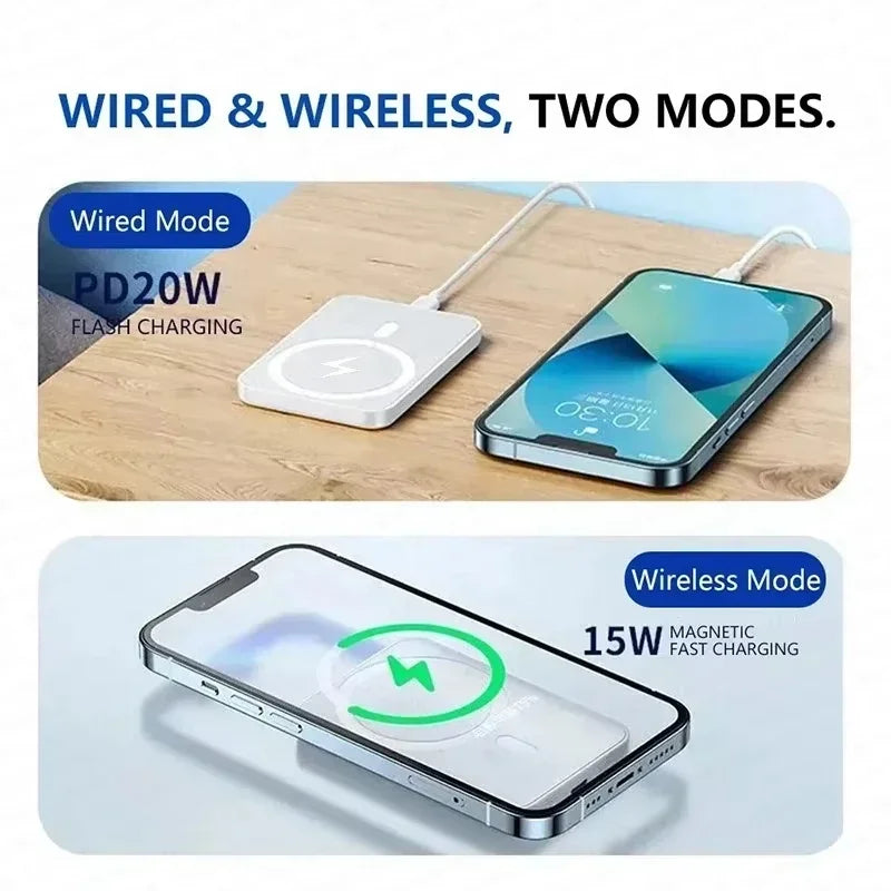 Magnetic Wireless Power Bank; Fast Charging Portable Battery