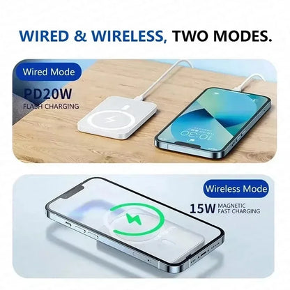 Magnetic Wireless Power Bank; Fast Charging Portable Battery