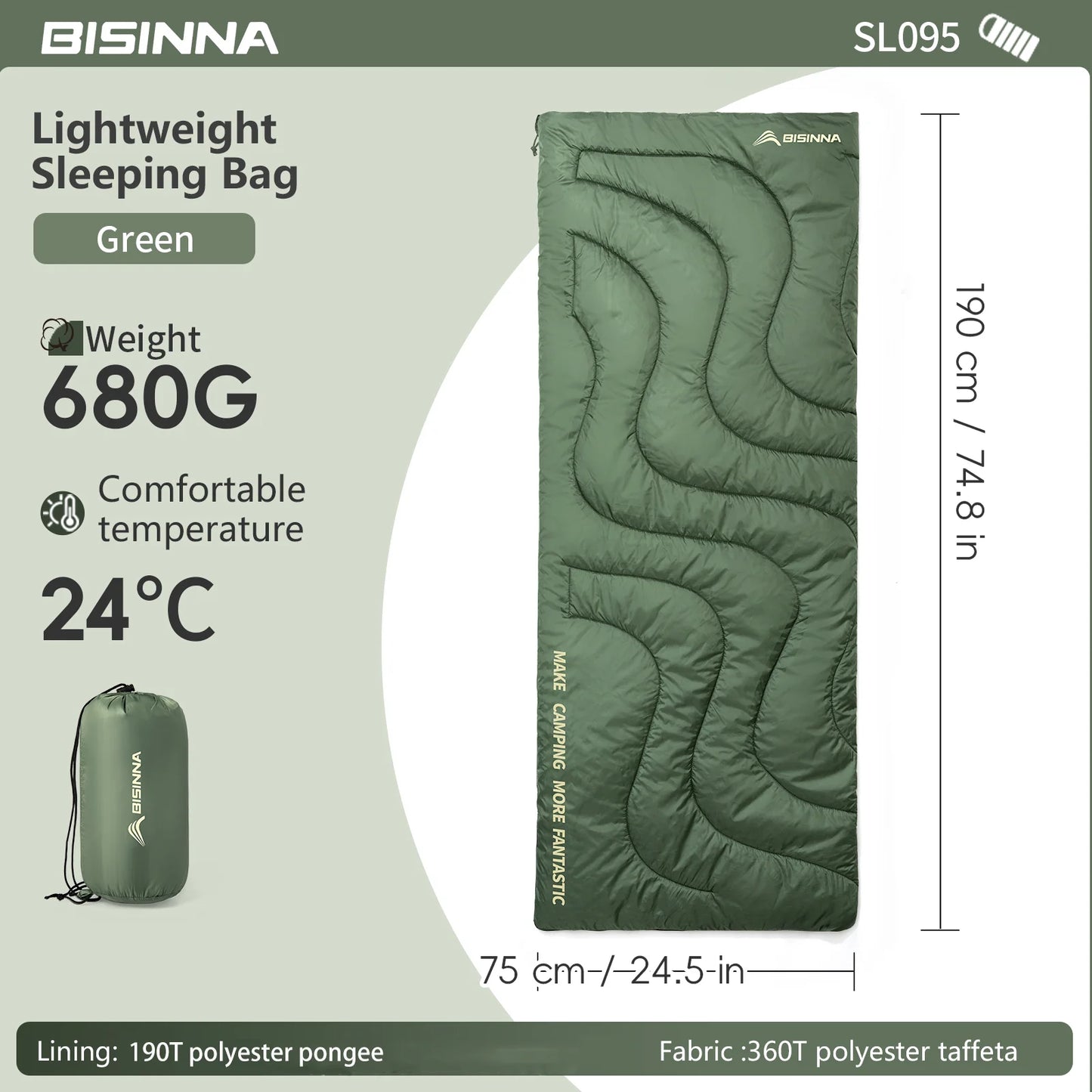 The Venturio Lightweight Sleeping Bag: Compact Summer Bag for Hiking & Travel