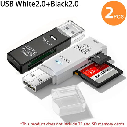 2-in-1 USB 3.0 Card Reader; Fast, Compact & Travel-Ready Data Access