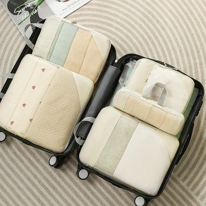 Compression Packing Cubes for Travel; Expandable Lightweight Packing Organizers for Suitcases