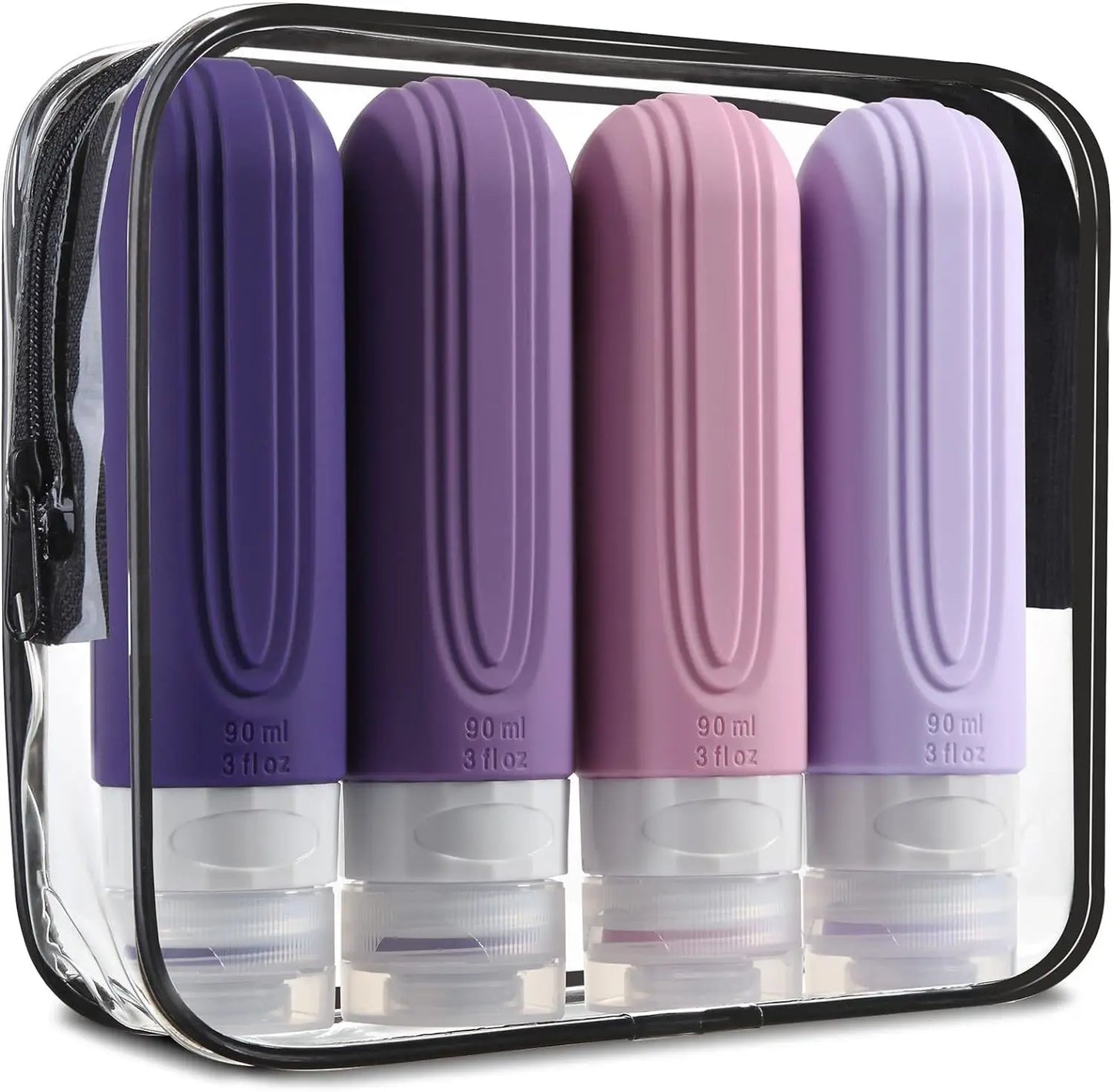 The Venturio Travel Bottles for Toiletries: 100ml Leak-Proof Refillable Set