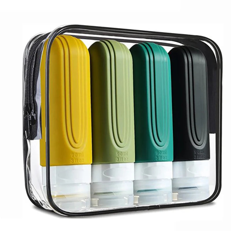 The Venturio Travel Bottles for Toiletries: 100ml Leak-Proof Refillable Set