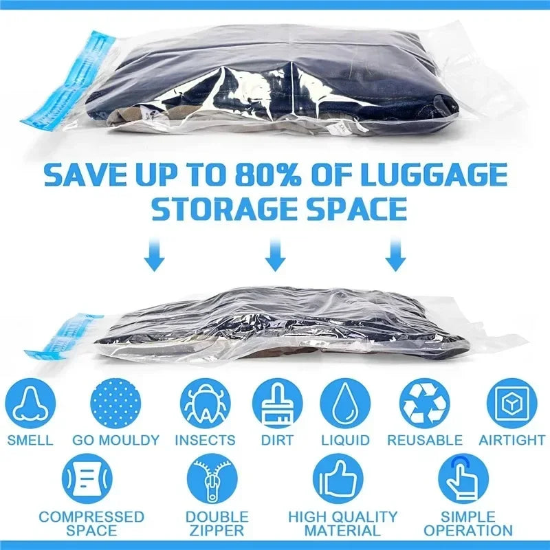 Travel Compression Bags; Pack More, Travel Smarter