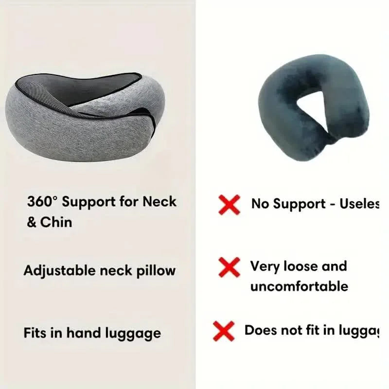 The Venturio Memory Foam Travel Pillow – Snail Design for Head & Neck Support