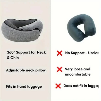 The Venturio Memory Foam Travel Pillow – Snail Design for Head & Neck Support