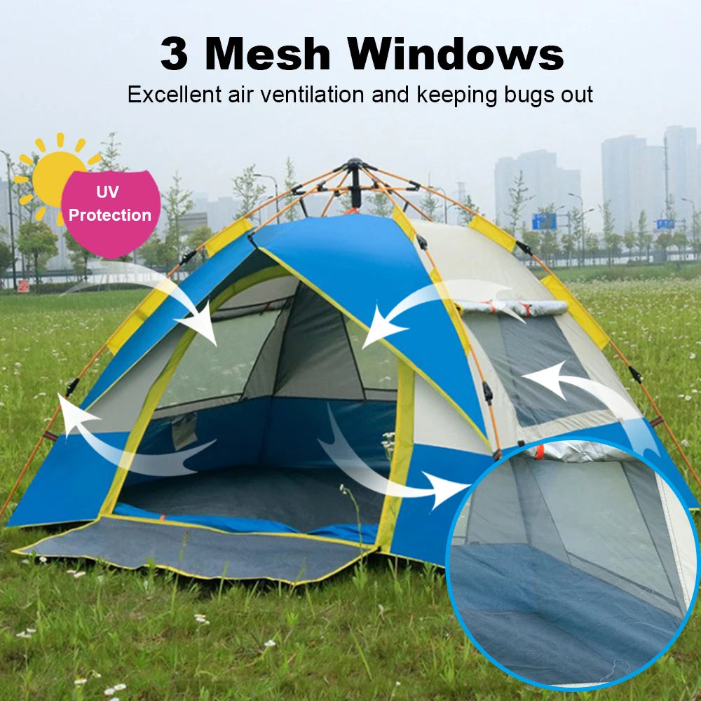 The Venturio Instant Pop-Up Tent – Waterproof 2-3 Person Family Camping Tent