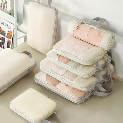 Compression Packing Cubes for Travel; Expandable Lightweight Packing Organizers for Suitcases