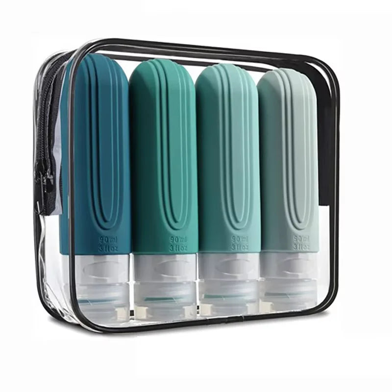 The Venturio Travel Bottles for Toiletries: 100ml Leak-Proof Refillable Set