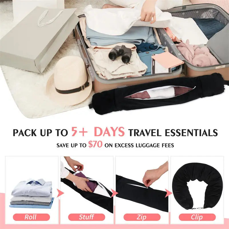 Fillable Travel Pillowcase Organiser; Pack Smart, Rest Better