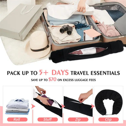 Fillable Travel Pillowcase Organiser; Pack Smart, Rest Better